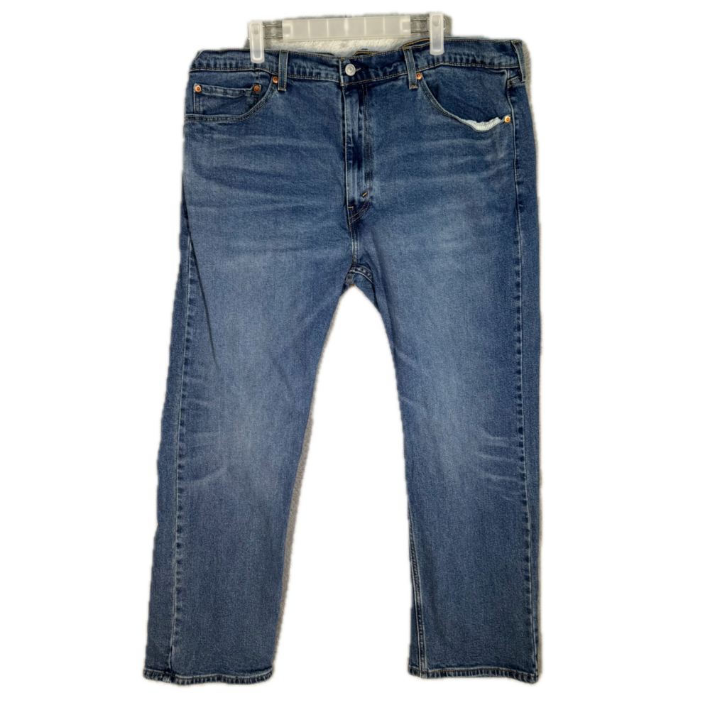 Levi's 505 Men's Jeans 40 X 30 Blue Denim Stretch Mid-Rise Straight Leg